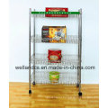 Multifunctional Modern Adjustable Chrome Metal Basket Rack for Home (BK603590A4CW)